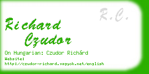 richard czudor business card