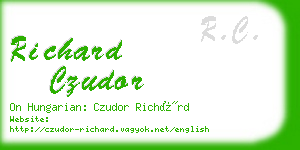 richard czudor business card